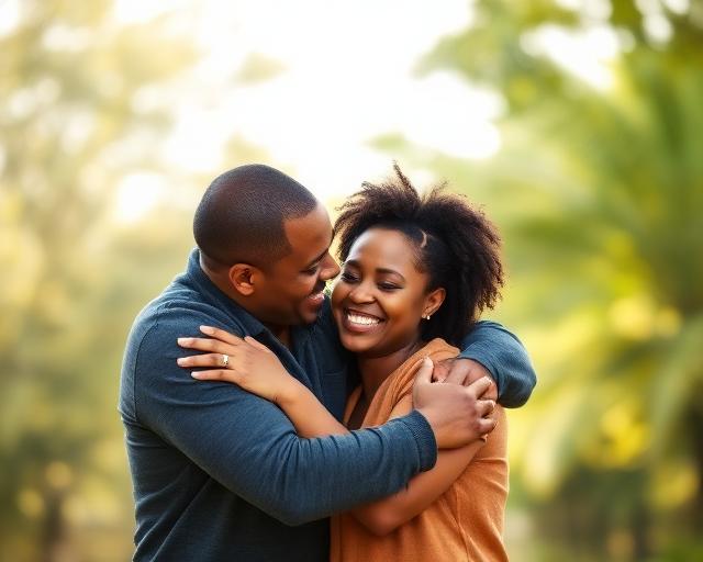 Couple holding hands on a romantic walk