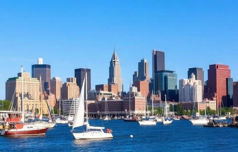 Boston harbour skyline