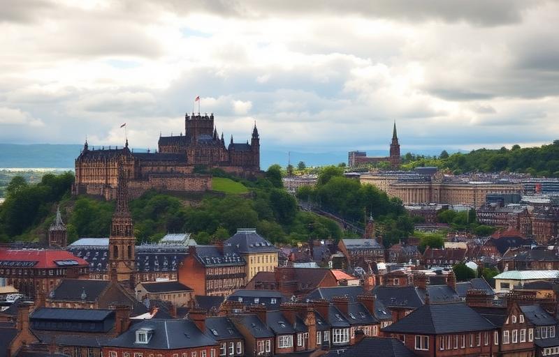 Edinburgh castle and Old Town