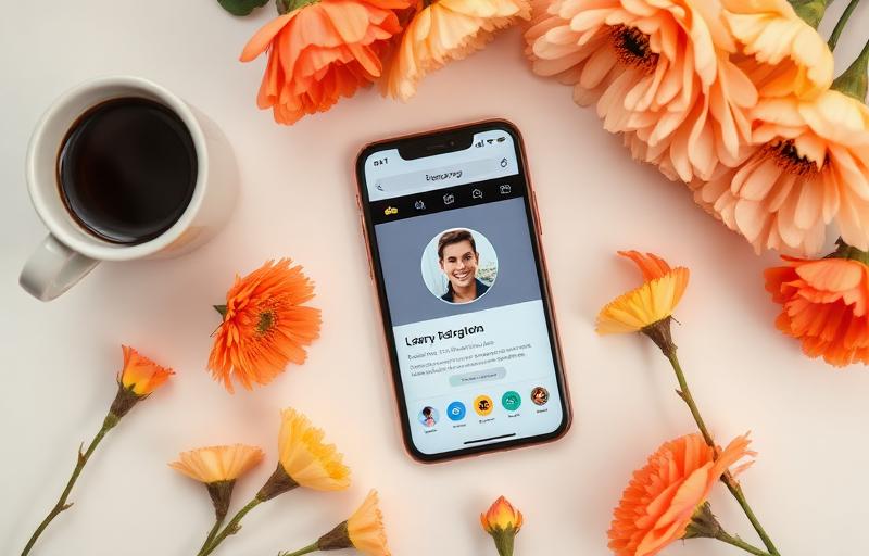 Smartphone showing a dating profile