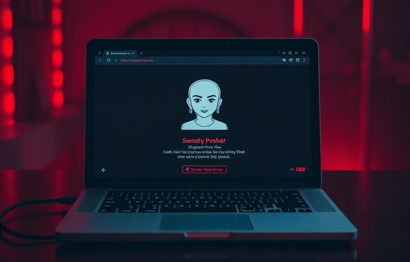 Laptop with suspicious dating profile