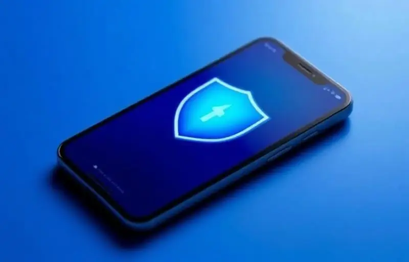 Phone showing safety shield icon